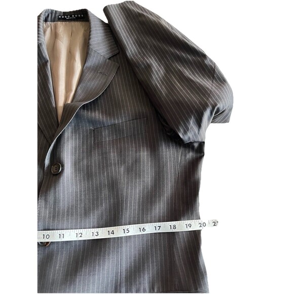 Hugo Boss Guabello Super 130s Men 2pc Suit 40S 32x30 Pinstripe Rossellini Cinema - Picture 15 of 16